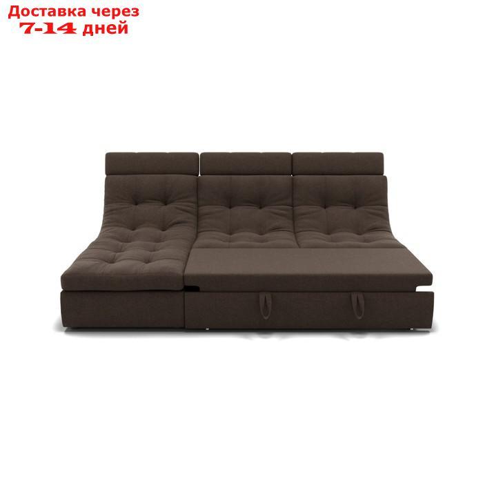 Угловой диван "Монако 2", механизм венеция, угол левый, велюр, цвет гелекси лайт 004 - фото 5 - id-p227066039