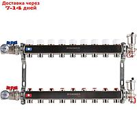 Коллектор ROMMER RMS-3210-000009, 1"х3/4", 9 выходов, в сборе без расходомеров, нерж. сталь