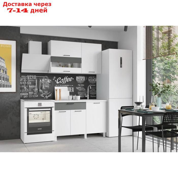 Кухонный гарнитур Trend 1200, 60х120см, МДФ, белый эмалит-холст вулкан - фото 2 - id-p227023183