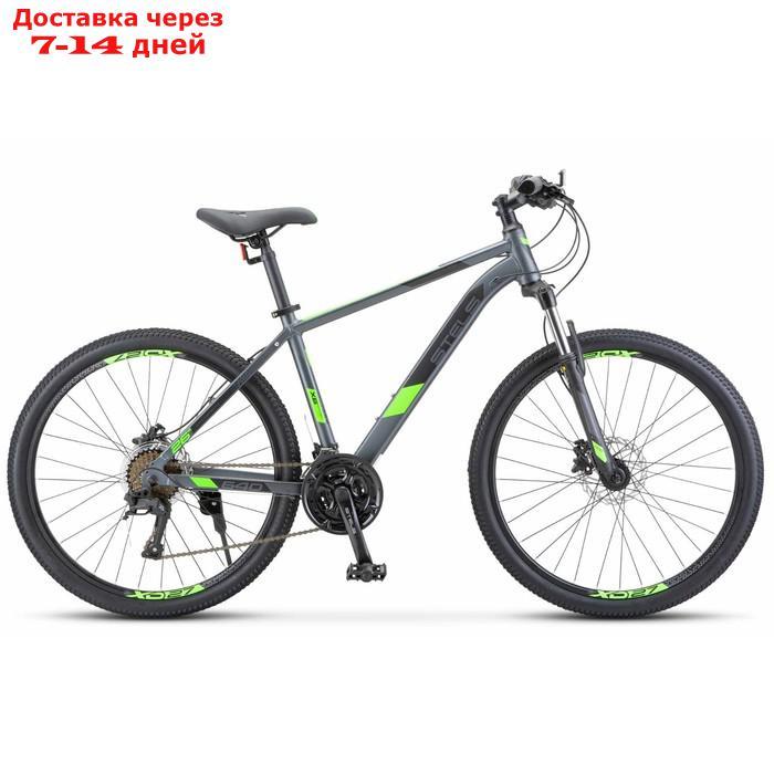 Велосипед 26" Stels Navigator-640 D, V010, цвет антрацитовый/зелёный, размер 14.5" - фото 1 - id-p227063327