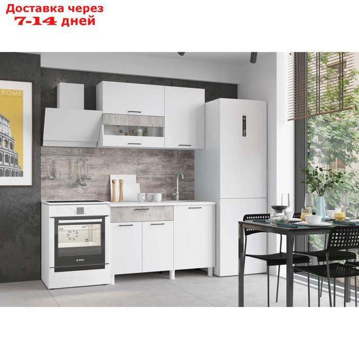 Кухонный гарнитур Trend 1200, 60х120см, МДФ, белый эмалит-бетон лайт - фото 2 - id-p227023194