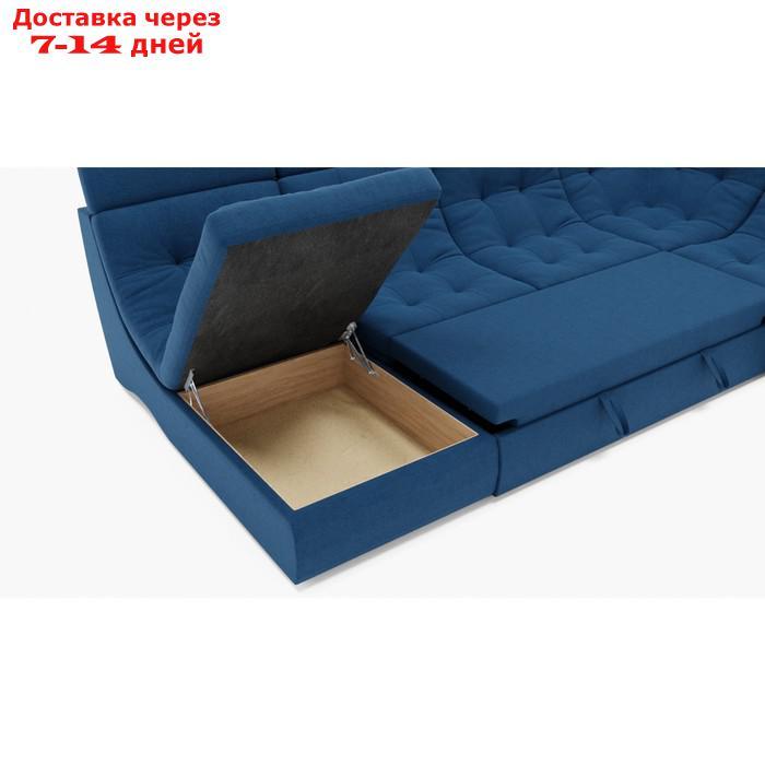 П-образный диван "Монако 4", механизм венеция, угол правый, велюр, цвет гелекси лайт 014 - фото 4 - id-p227066059