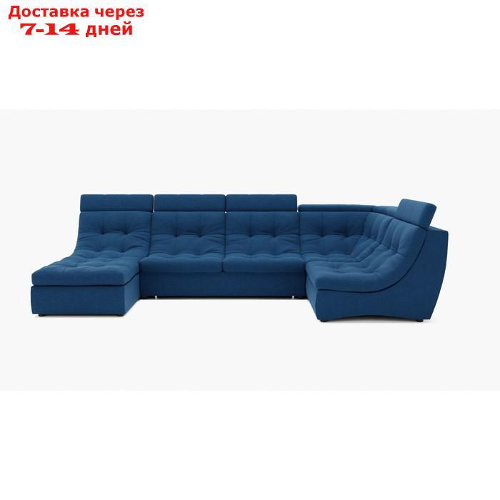 П-образный диван "Монако 4", механизм венеция, угол правый, велюр, цвет гелекси лайт 014 - фото 5 - id-p227066059