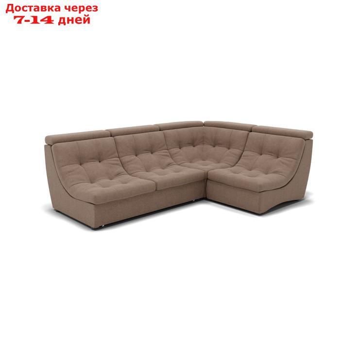Угловой диван "Монако 3", механизм венеция, угол правый, велюр, цвет гелекси лайт 023 - фото 1 - id-p227066060