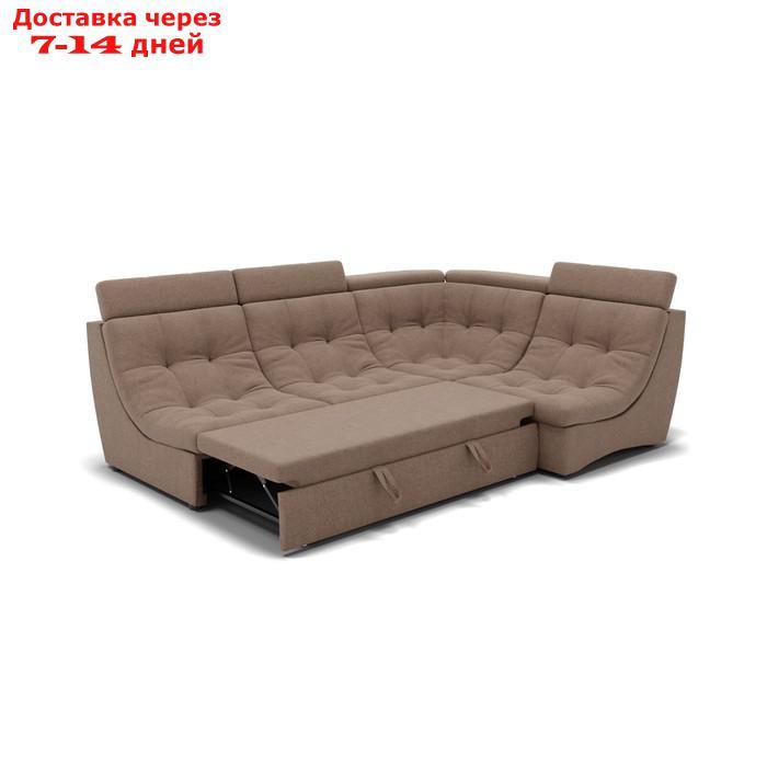 Угловой диван "Монако 3", механизм венеция, угол правый, велюр, цвет гелекси лайт 023 - фото 2 - id-p227066060