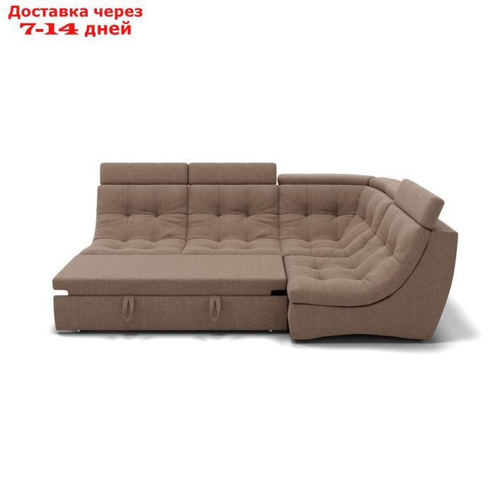 Угловой диван "Монако 3", механизм венеция, угол правый, велюр, цвет гелекси лайт 023 - фото 3 - id-p227066060