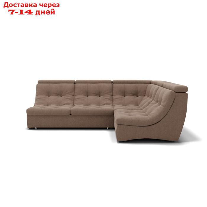 Угловой диван "Монако 3", механизм венеция, угол правый, велюр, цвет гелекси лайт 023 - фото 4 - id-p227066060