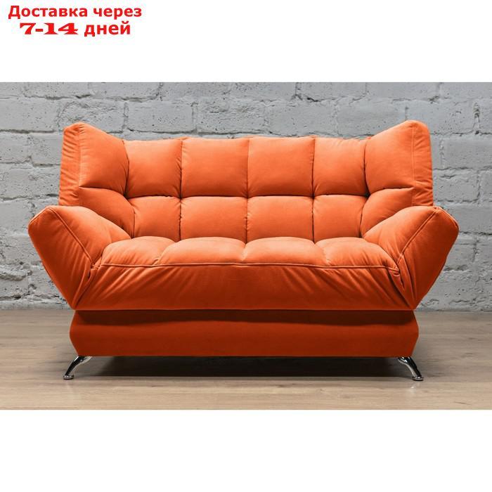 Прямой диван "Люкс 2", механизм клик-кляк, велюр, цвет сatania flame - фото 1 - id-p227049305
