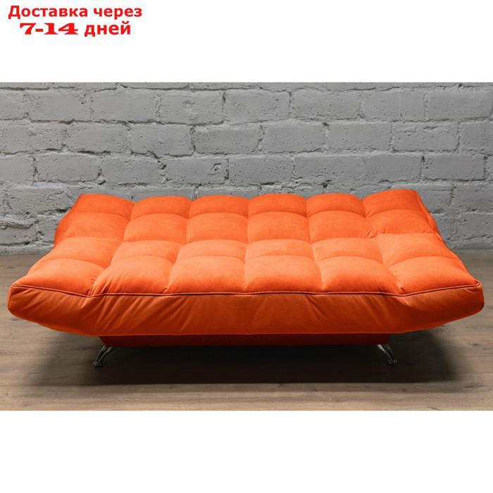 Прямой диван "Люкс 2", механизм клик-кляк, велюр, цвет сatania flame - фото 2 - id-p227049305