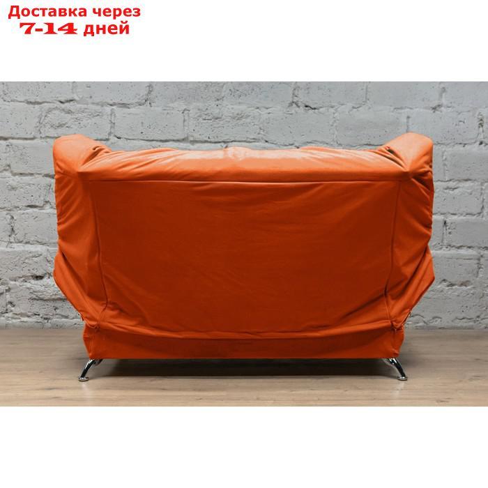 Прямой диван "Люкс 2", механизм клик-кляк, велюр, цвет сatania flame - фото 4 - id-p227049305