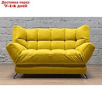 Прямой диван "Люкс 2", механизм клик-кляк, велюр, цвет сatania yellow