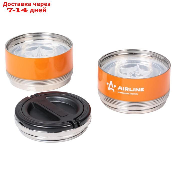 Термос Airline, ланч-бокс для еды с ручкой, нержавеющая сталь 304, 2 контейнера, 1.4 л - фото 4 - id-p227066085