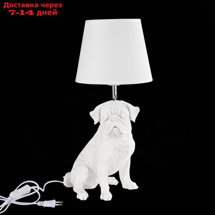 Прикроватная лампа E27, 1x40W, 23x20x48 см, цвет белый, хром - фото 4 - id-p227060894
