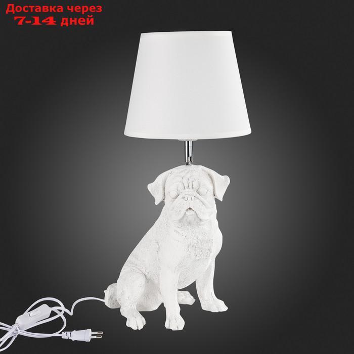 Прикроватная лампа E27, 1x40W, 23x20x48 см, цвет белый, хром - фото 5 - id-p227060894