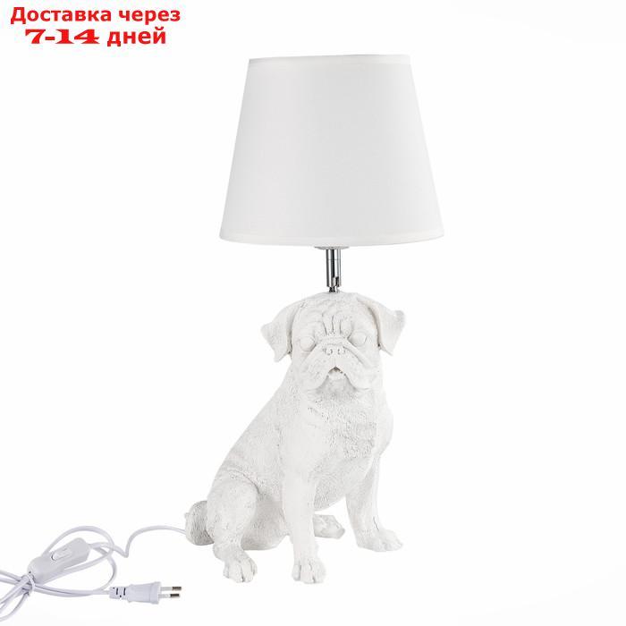Прикроватная лампа E27, 1x40W, 23x20x48 см, цвет белый, хром - фото 6 - id-p227060894