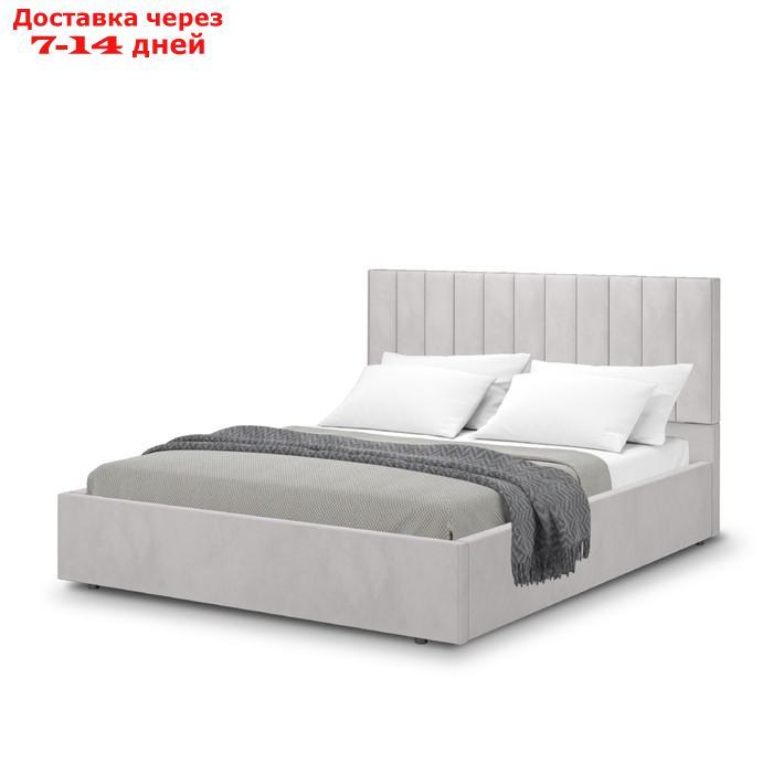 Кровать с подъёмным механизмом "Рица 1", 1800×2000 мм, велюр, цвет конфетти сильвер - фото 1 - id-p227054433
