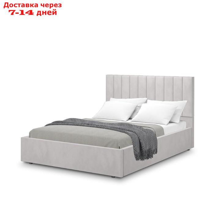 Кровать с подъёмным механизмом "Рица 1", 1400×2000 мм, велюр, цвет конфетти сильвер - фото 1 - id-p227054444