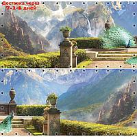 ФС115-2-Л Фотосетка ART, ФС115-2-Л, "Терраса в горах 2" с люверсами, к-кт из 2 полотен по 314х155 см