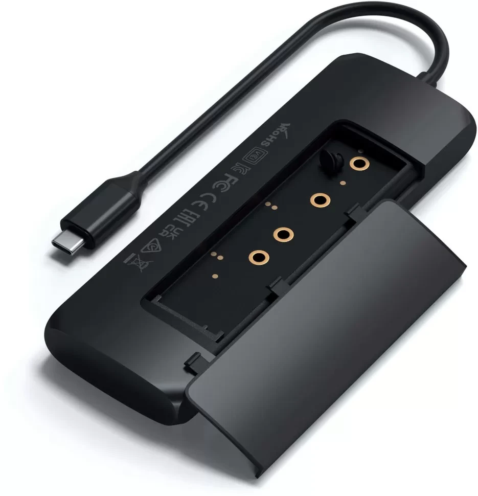 Хаб Satechi USB-C Hybrid Multiport Adapter Черный - фото 4 - id-p226741232