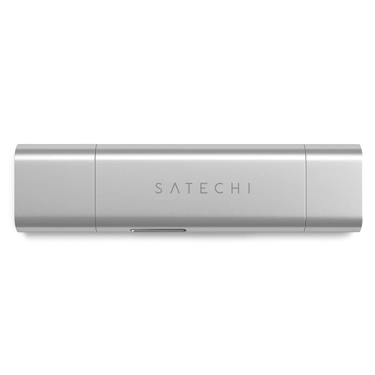 Кардридер Satechi Aluminum Type-C/USB 3.0 -Micro/SD Серый космос - фото 7 - id-p226761453