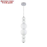 Светильник подвесной LED, 1x24W 3000K, 75x17,5 см, цвет хром, белый