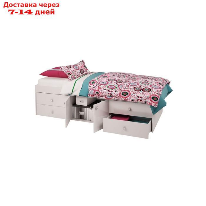 Кроватка детская Polini kids Simple 3100 с 4 ящиками, цвет белый - фото 2 - id-p227010636