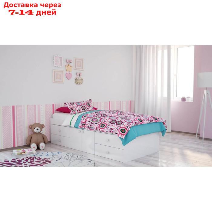 Кроватка детская Polini kids Simple 3100 с 4 ящиками, цвет белый - фото 3 - id-p227010636