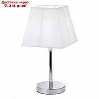 Прикроватная лампа E14, 1x40W, 43x22 см, цвет хром, белый