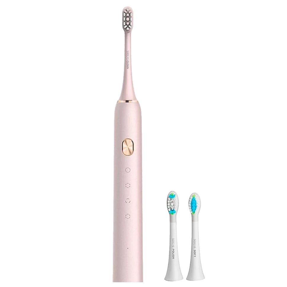 Электрическая зубная щетка Soocas Weeks X3U (в комплекте 2 доп. насадки) Розовая - фото 1 - id-p226738470
