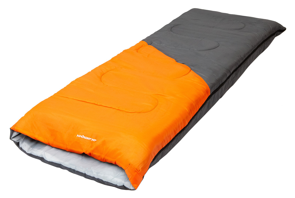 Спальный мешок ACAMPER BRUNI 300г/м2 (gray-orange) - фото 1 - id-p227282198