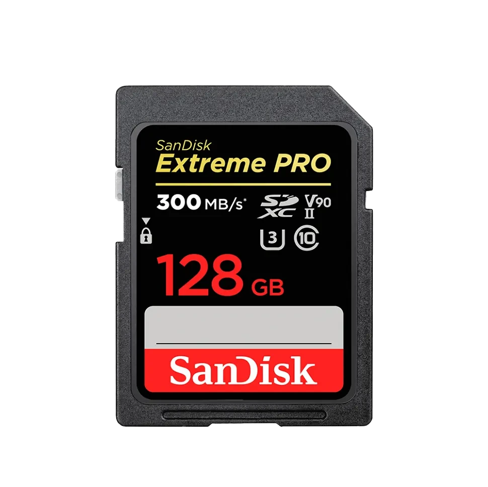 Карта памяти SanDisk Extreme PRO 128Gb SDXC UHS-II U3 V90 Class 10 - фото 1 - id-p226761483