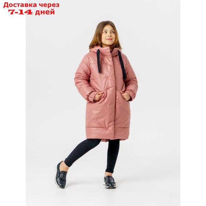Пальто зимнее для девочки "Маргарита", рост 122 см, цвет пыльня роза - фото 1 - id-p227054629