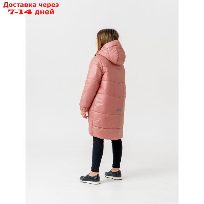 Пальто зимнее для девочки "Маргарита", рост 122 см, цвет пыльня роза - фото 3 - id-p227054629