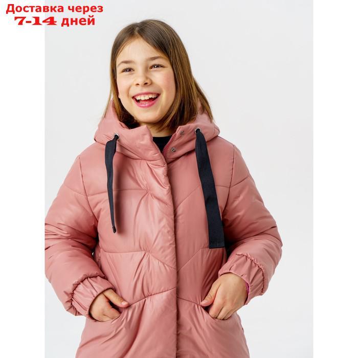 Пальто зимнее для девочки "Маргарита", рост 122 см, цвет пыльня роза - фото 5 - id-p227054629