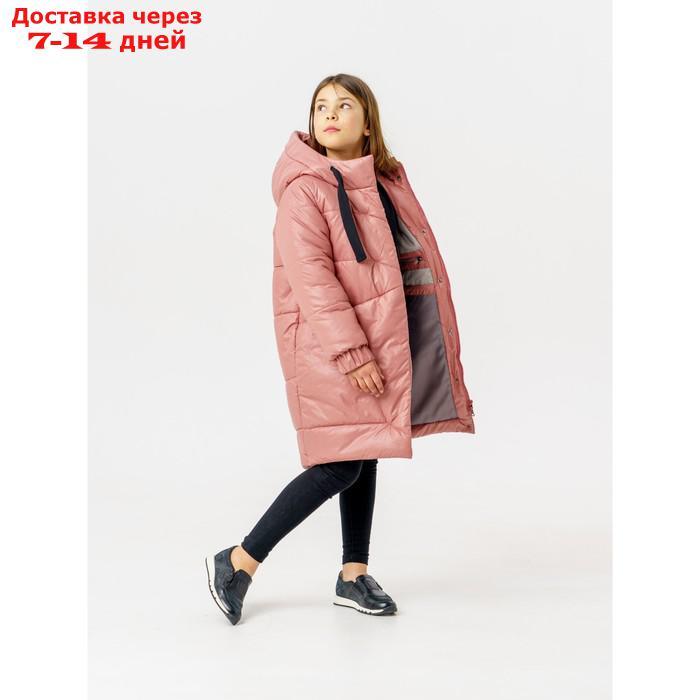 Пальто зимнее для девочки "Маргарита", рост 122 см, цвет пыльня роза - фото 9 - id-p227054629