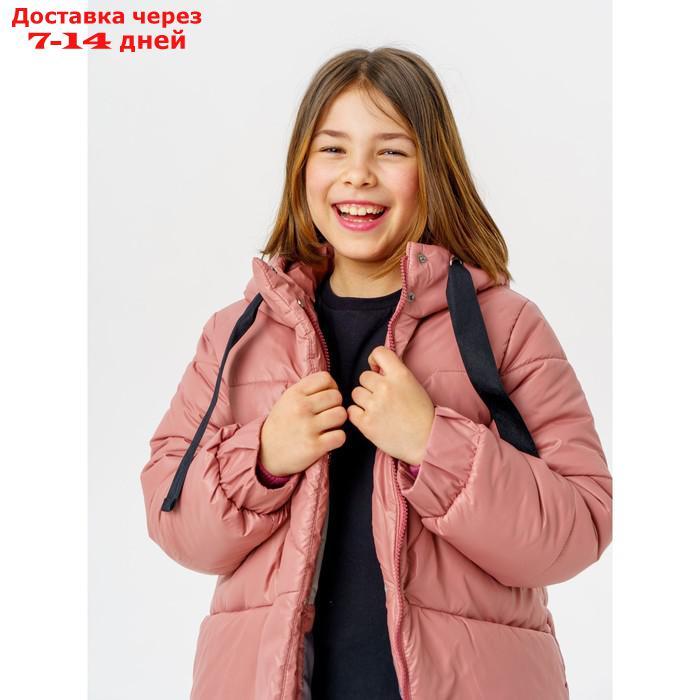 Пальто зимнее для девочки "Маргарита", рост 122 см, цвет пыльня роза - фото 10 - id-p227054629