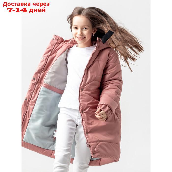 Пальто зимнее для девочки "Рита", рост 140 см, цвет пыльня роза - фото 2 - id-p227054637