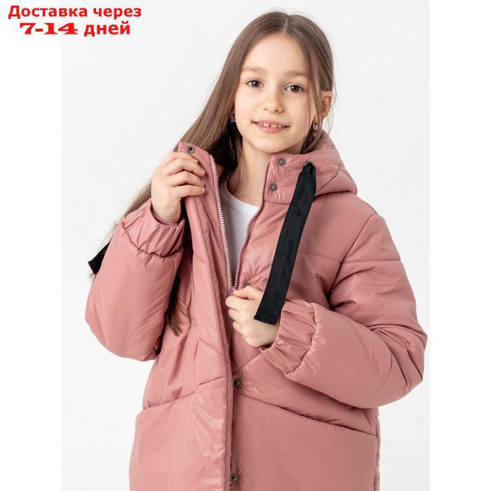 Пальто зимнее для девочки "Рита", рост 140 см, цвет пыльня роза - фото 6 - id-p227054637