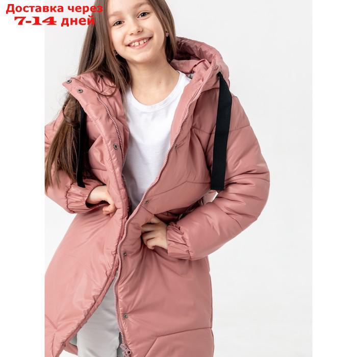 Пальто зимнее для девочки "Рита", рост 140 см, цвет пыльня роза - фото 10 - id-p227054637