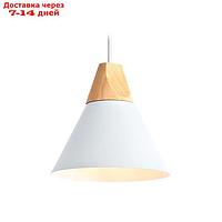 Подвесной светильник в стиле лофт TR8195, E27, 40Вт, 230х230х215 мм, цвет белый, светлое дерево
