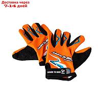 Детские спортивные перчатки Hape, цвет оранжевый с чёрным, размер S
