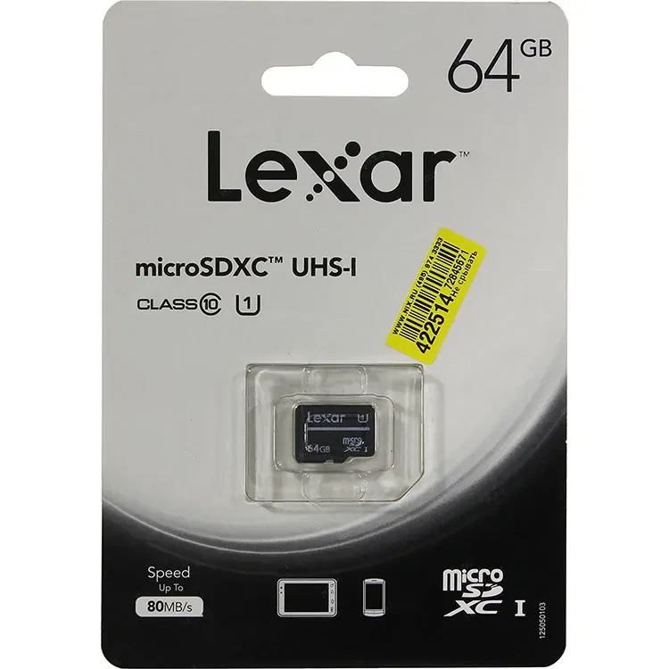 Карта памяти Lexar microSDXC 64Gb UHS-I U1 - фото 5 - id-p226761546