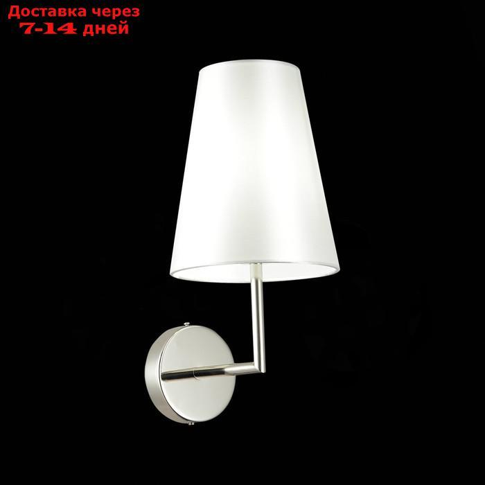 Светильник настенный E14, 1x40W, 20,6x33,9 см, цвет никель, белый - фото 2 - id-p227061356