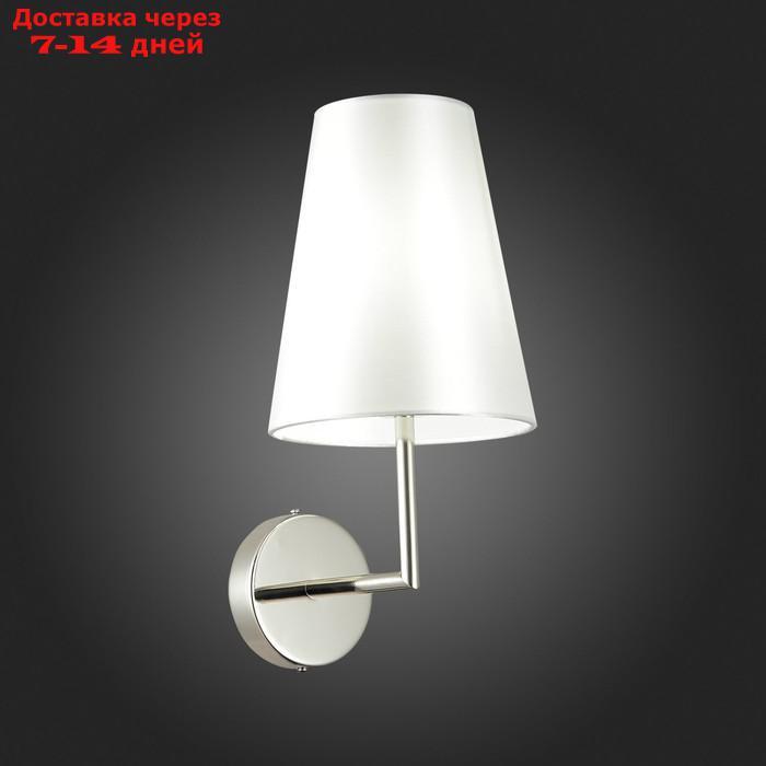 Светильник настенный E14, 1x40W, 20,6x33,9 см, цвет никель, белый - фото 3 - id-p227061356