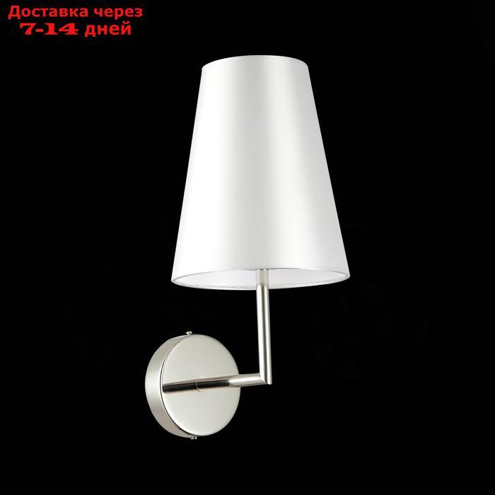 Светильник настенный E14, 1x40W, 20,6x33,9 см, цвет никель, белый - фото 4 - id-p227061356
