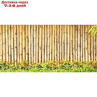 Фотосетка, 320 × 155 см, с фотопечатью, "Бамбуковый забор"