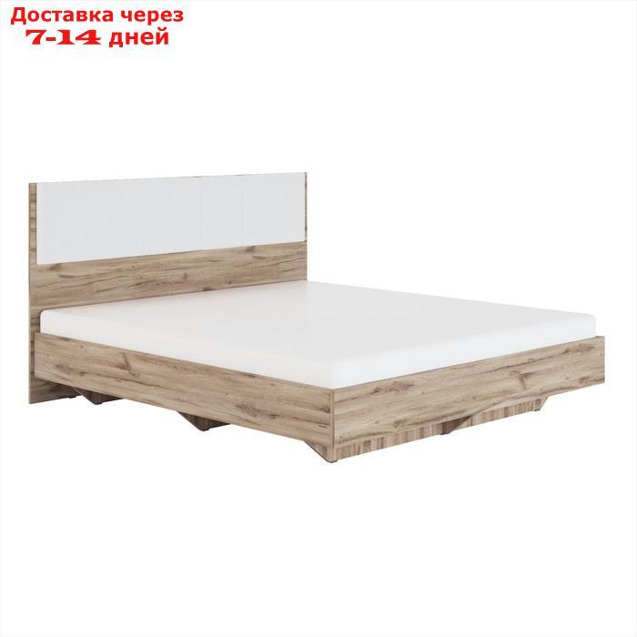 Кровать с мягким элементом "Николь №1.6", 180×200 см, без основания, белый/дуб альпийский - фото 1 - id-p227045158