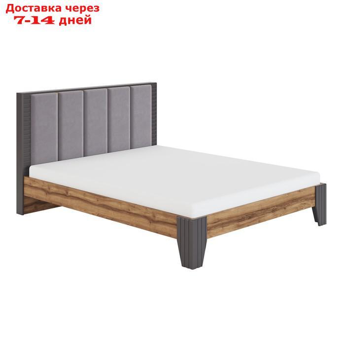 Кровать с мягкой спинкой "Моника №2.3", 1800×2000 мм, без основания, цвет авелано/графит - фото 1 - id-p227045164