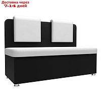 Кухонный диван "Маккон", 2-х местный, экокожа, цвет белый / чёрный