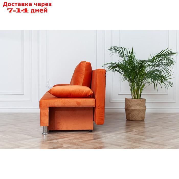Диван-кровать "Токио", механизм еврокнижка, велюр, цвет оранжевый - фото 4 - id-p227045182